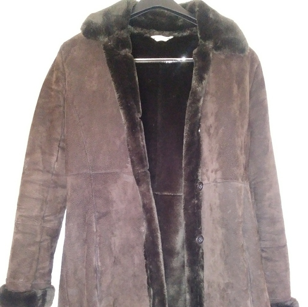Brown shearling